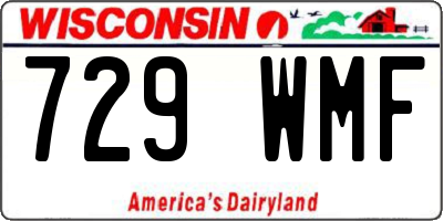 WI license plate 729WMF