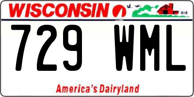 WI license plate 729WML