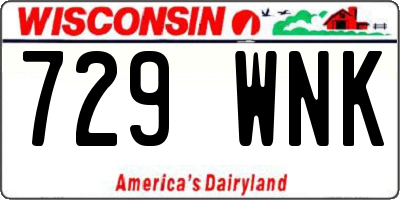 WI license plate 729WNK