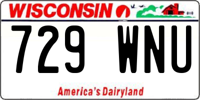 WI license plate 729WNU