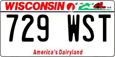 WI license plate 729WST