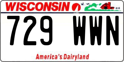 WI license plate 729WWN