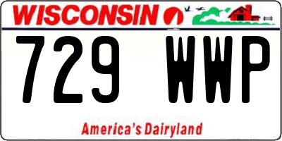 WI license plate 729WWP