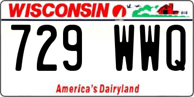 WI license plate 729WWQ