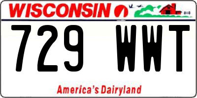 WI license plate 729WWT