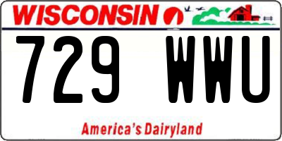 WI license plate 729WWU