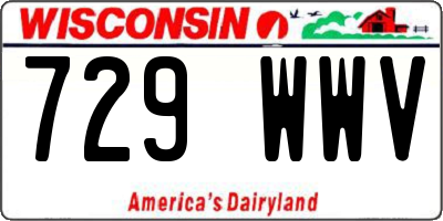 WI license plate 729WWV