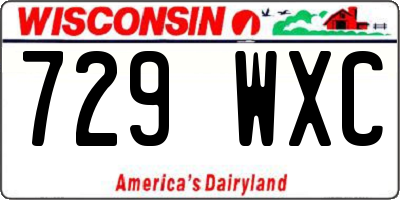 WI license plate 729WXC