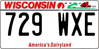 WI license plate 729WXE