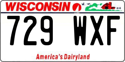 WI license plate 729WXF