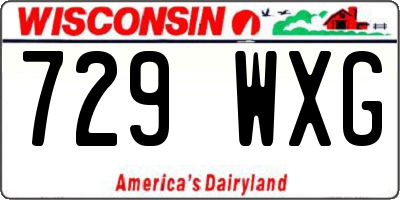 WI license plate 729WXG