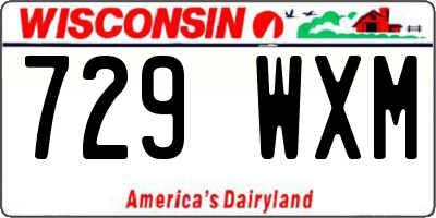 WI license plate 729WXM