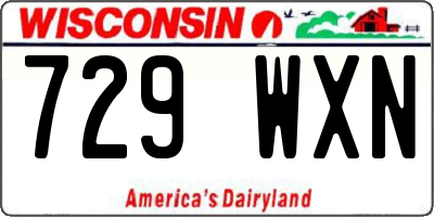 WI license plate 729WXN