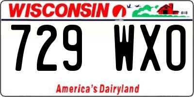 WI license plate 729WXO