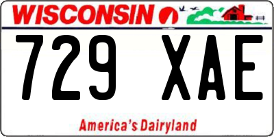 WI license plate 729XAE