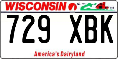 WI license plate 729XBK