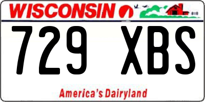 WI license plate 729XBS
