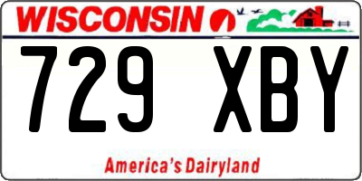 WI license plate 729XBY