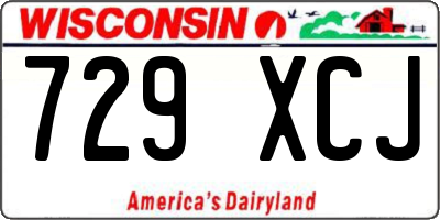 WI license plate 729XCJ