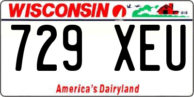 WI license plate 729XEU