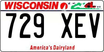 WI license plate 729XEV