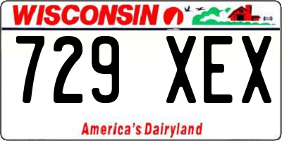 WI license plate 729XEX