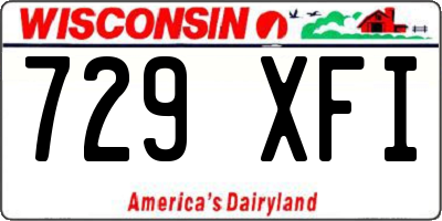 WI license plate 729XFI