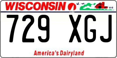 WI license plate 729XGJ