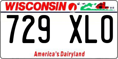 WI license plate 729XLO