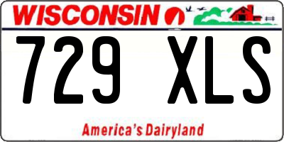 WI license plate 729XLS