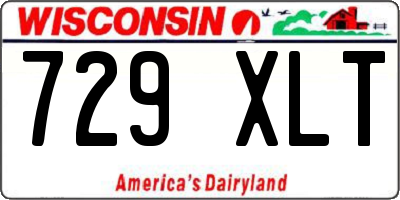 WI license plate 729XLT