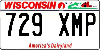 WI license plate 729XMP