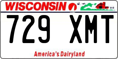 WI license plate 729XMT