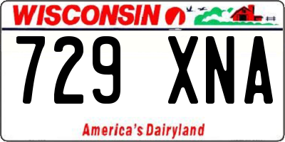 WI license plate 729XNA