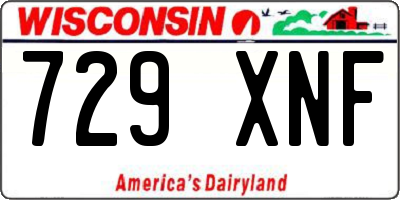 WI license plate 729XNF