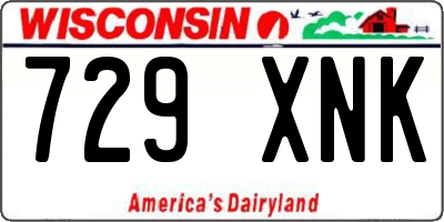 WI license plate 729XNK