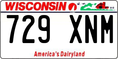 WI license plate 729XNM