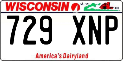 WI license plate 729XNP