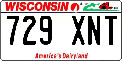 WI license plate 729XNT