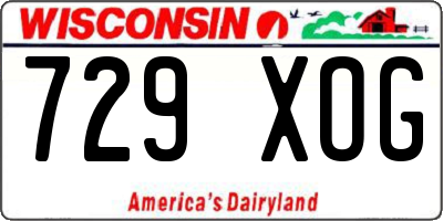 WI license plate 729XOG
