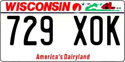 WI license plate 729XOK