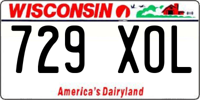 WI license plate 729XOL