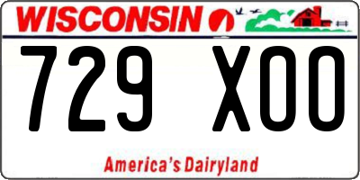 WI license plate 729XOO