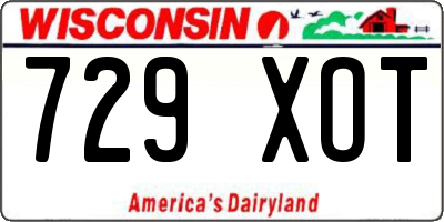 WI license plate 729XOT