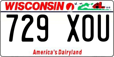 WI license plate 729XOU