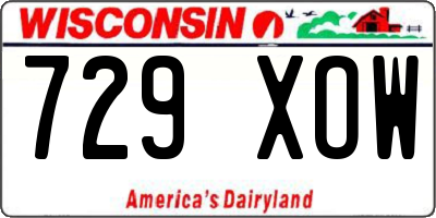 WI license plate 729XOW