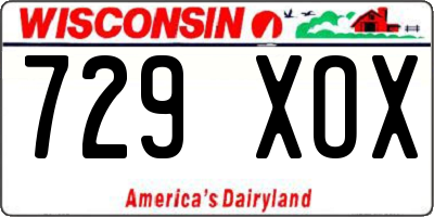 WI license plate 729XOX