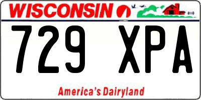 WI license plate 729XPA