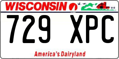 WI license plate 729XPC