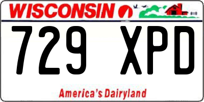 WI license plate 729XPD